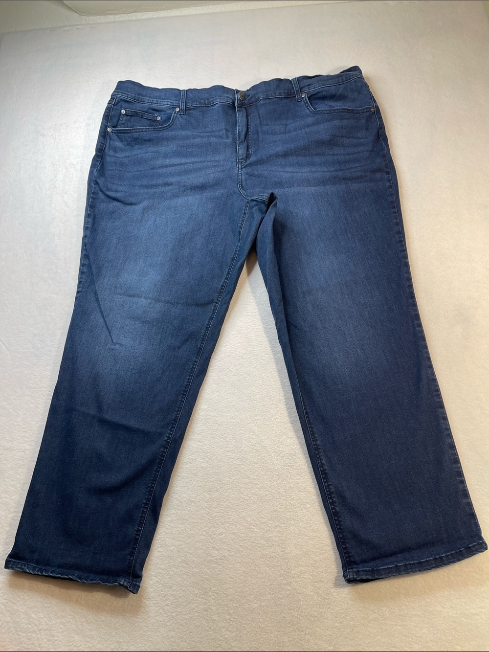 Terra & Sky Dark Indigo Straight-Leg Women's Jeans SIZE 26 W